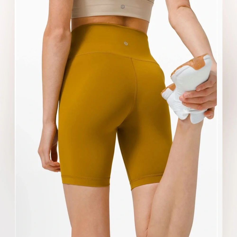 NWOT Lululemon Wunder Train High Rise Short 8" Gold Spice - Picture 3 of 7